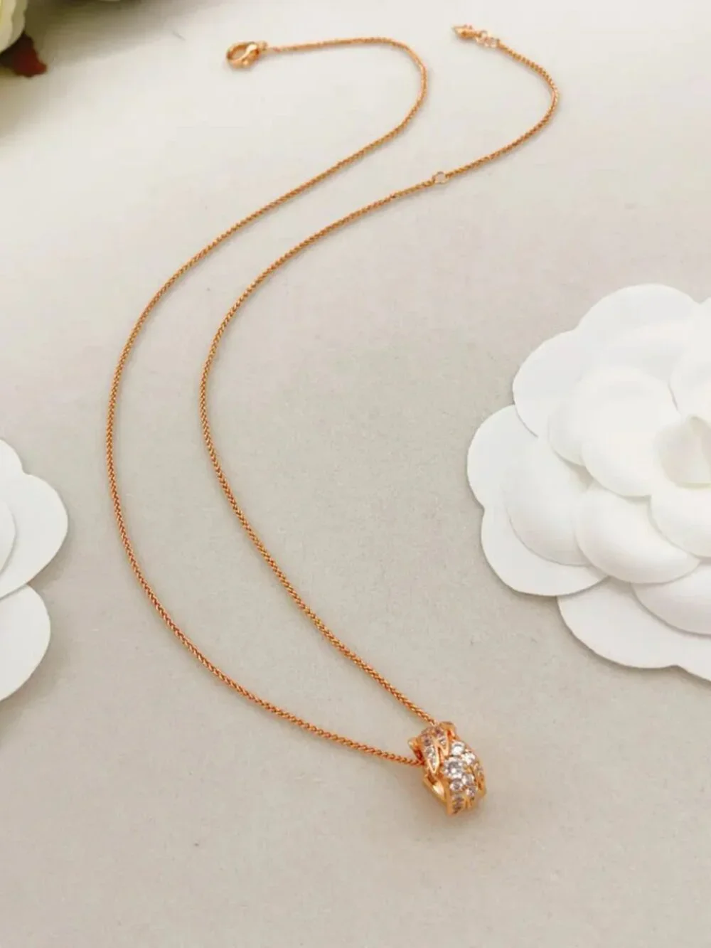 Tiffany & Co. Rose Gold Diamond-Set Wing Necklace